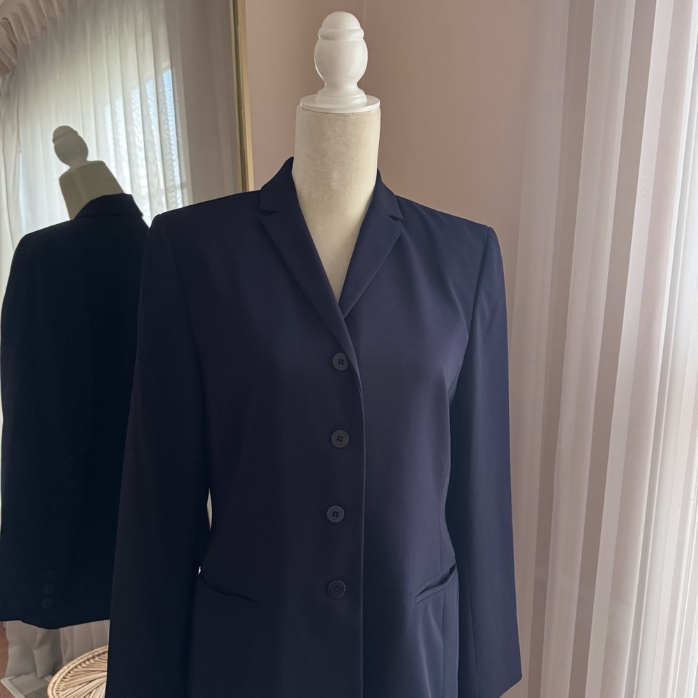 Valerie Stevens Vintage Navy Blue Blazer Size 8 Petite - Picture 3 of 10
